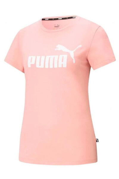 586774 Ess Logo Tee T-Shirt Women's T-Shirt Pink - 1