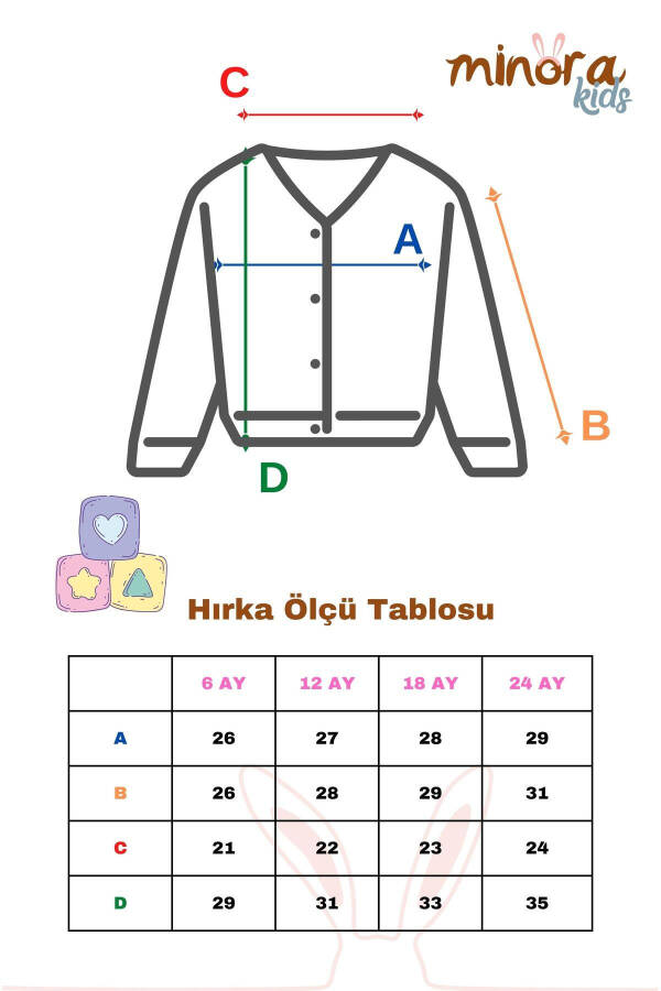 6-24 ay arası kız bebekler için fırfırlı triko hırka (pudra rengi) - 4