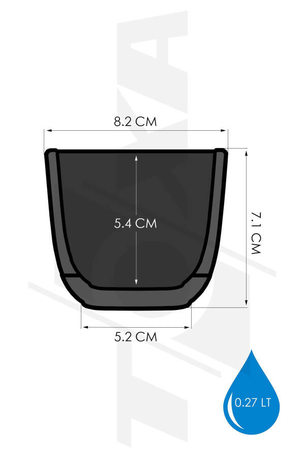 6 Adet 0,27 Litre Karışık Renkli Mercan Kare Saksı Mini Boy Plastik Minik Kaktüs Sukulent Saksısı - 2