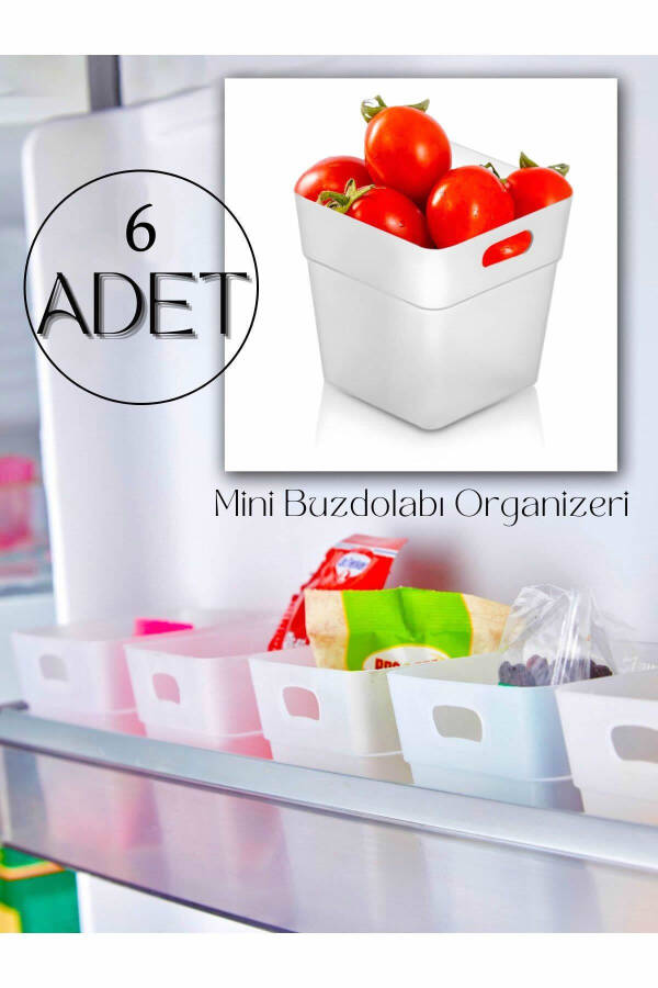 6 Adet Buzdolabı Kapak Içi Düzenleyici Organizer 6'lı Buzdolabı Içi Düzenleyici Ve Banyo Organizeri - 1