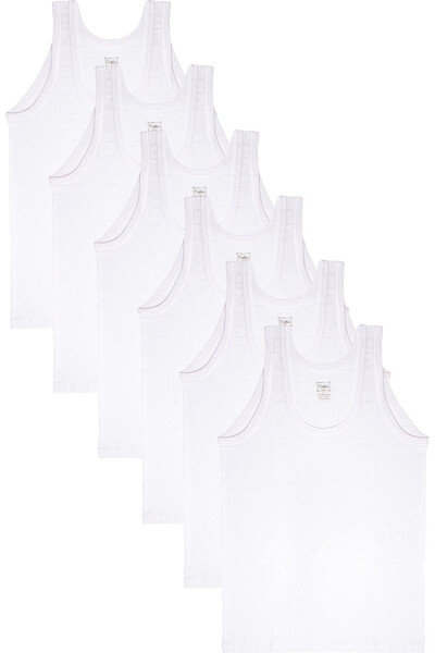 6 Pack Classic White Men's Undershirt - 5