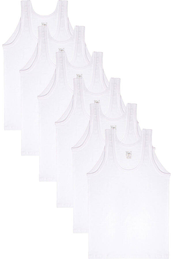 6 Pack Classic White Men's Undershirt - 5