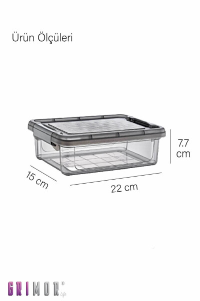 6 Pack Locking Medium Size Food Storage Containers Refrigerator Organizer 1.5 L - Freezer - 7