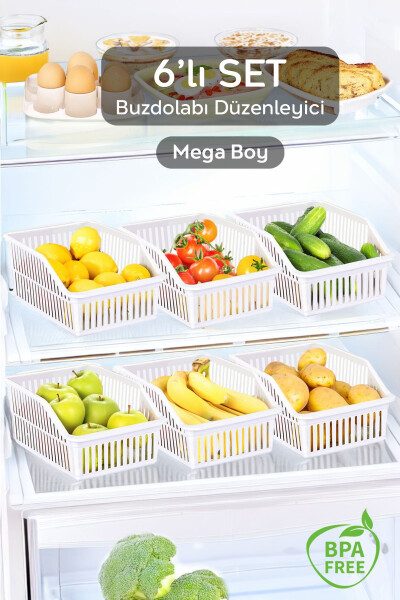 6 Pack Mega Boy Refrigerator, Cabinet Organizer, Large Refrigerator Organizer - 4