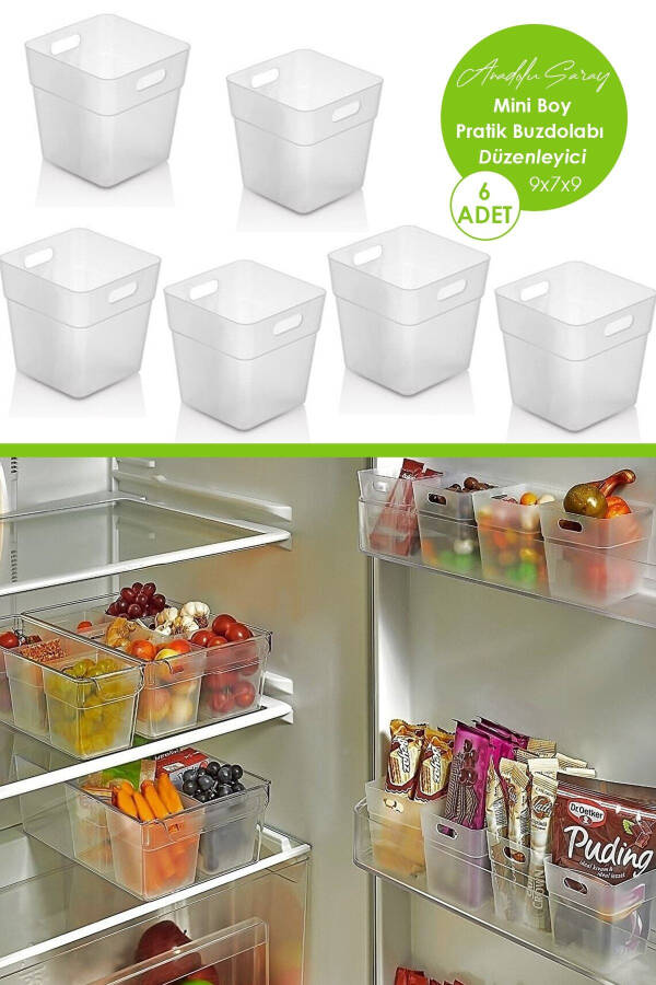 6 Pcs Refrigerator Door Organizer Set 6 Pieces Refrigerator Organizer And Bathroom Organizer - 1