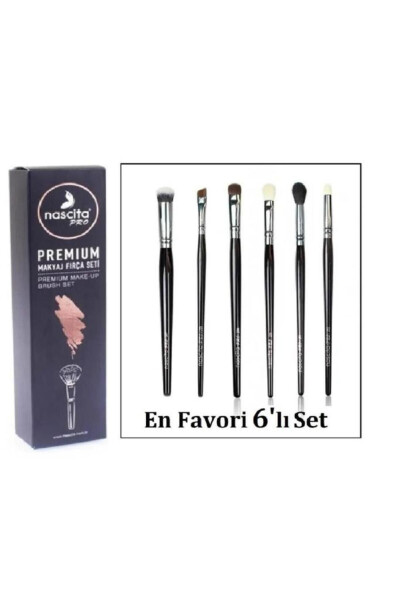 6-Piece Eye Makeup Brush Set Nas110 Set + Highlighter Makeup Brush Set - 49 - 3