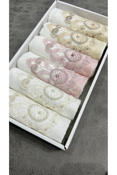 6-Piece Lace 30x50 Boxed Kitchen Towel Set - 7