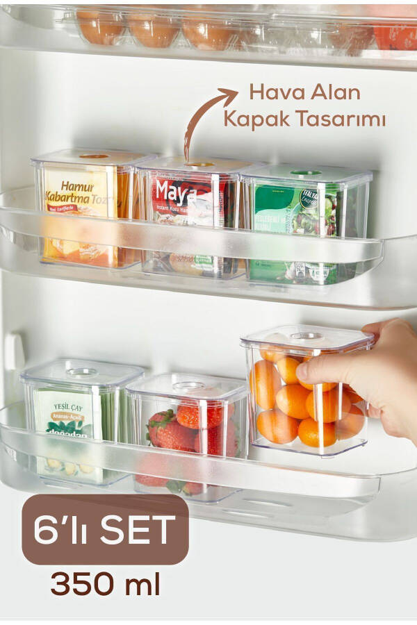 6 Piece Lidded Storage Box Set Closet Organizer Transparent - 17