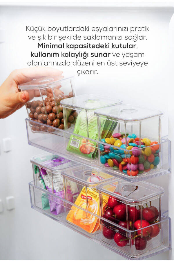 6 Piece Lidded Storage Box Set Closet Organizer Transparent - 20