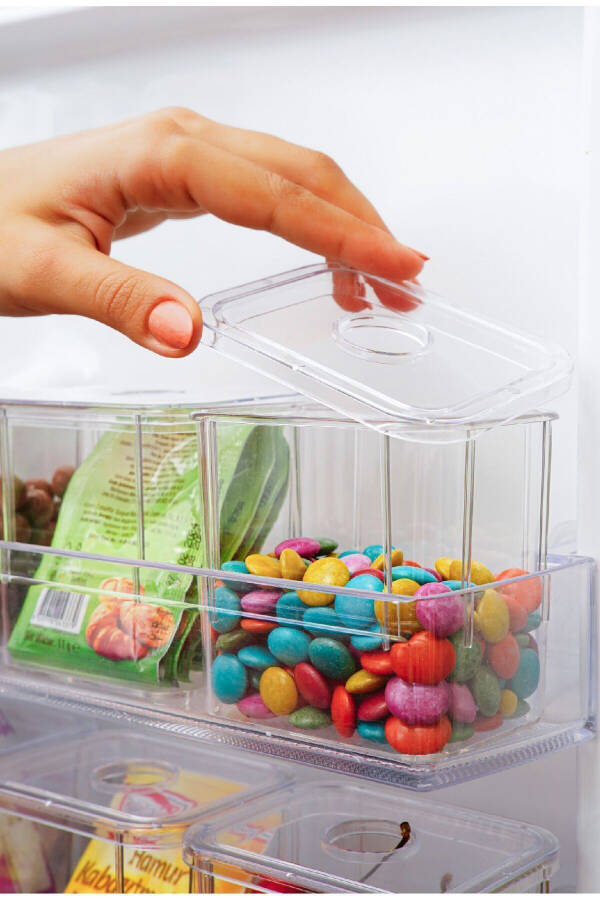 6 Piece Lidded Storage Box Set Closet Organizer Transparent - 21