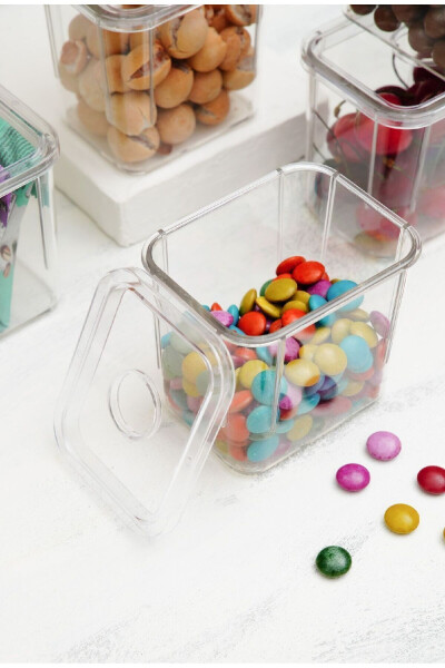 6 Piece Lidded Storage Box Set Closet Organizer Transparent - 23