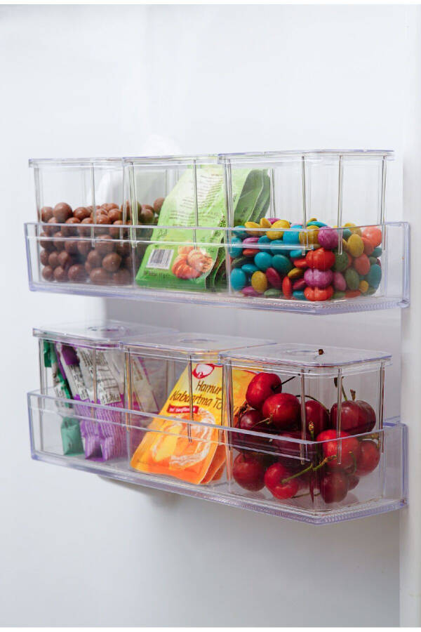 6 Piece Lidded Storage Box Set Closet Organizer Transparent - 16