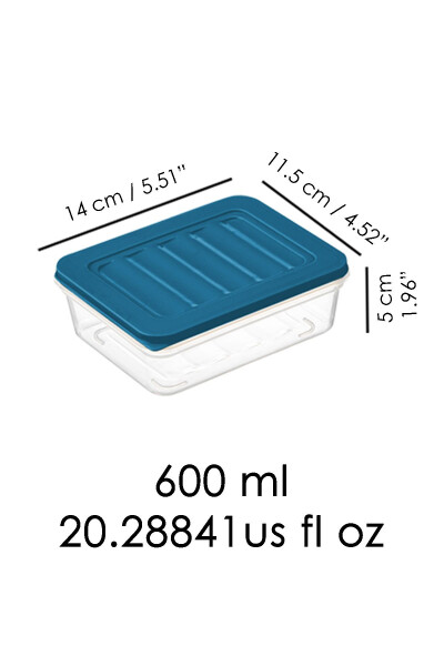 6-Piece Refrigerator Organizer Microwave and Freezer Safe Storage Container Oil 6 X 600 ml - 6