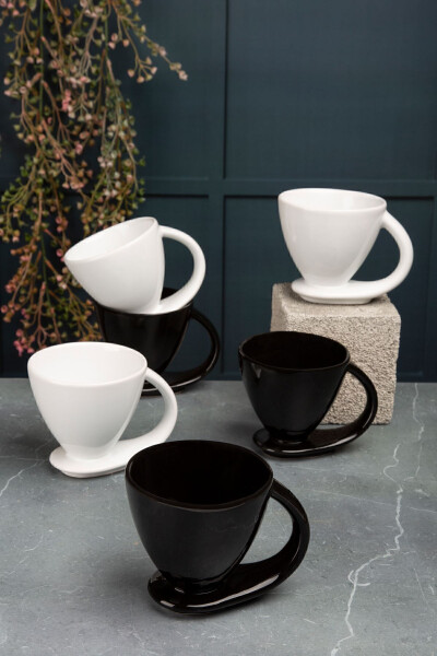 6-Piece Set Special Design Self-Standing Coffee, Herbal Tea Etc. Mug Cup Set Syh-byz - 4