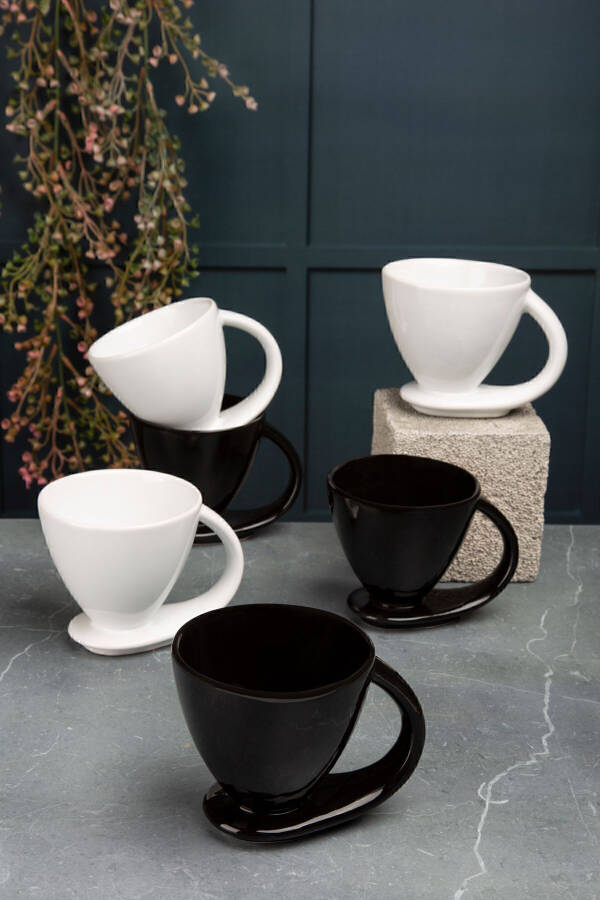 6-Piece Set Special Design Self-Standing Coffee, Herbal Tea Etc. Mug Cup Set Syh-byz - 1