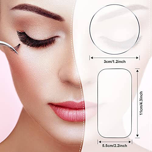 6 Pieces Eyelash Extension Pad Silicone Pads for Lashes Silicone False Eyelash Holder Pads Reusable Eyelash Extension for Loose Lash Grafting Gasket Pallet Eyelash Adhesive Eyelash Extension (Clear) - 2