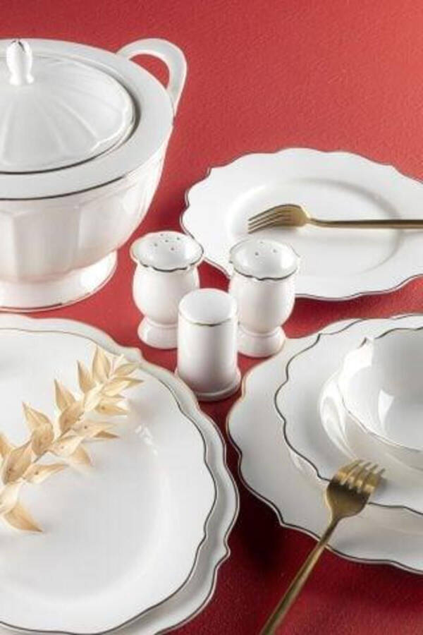 60 Piece 12 Person Porcelain Dinner Set - 4