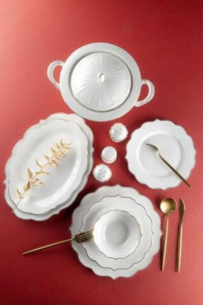 60 Piece 12 Person Porcelain Dinner Set - 5