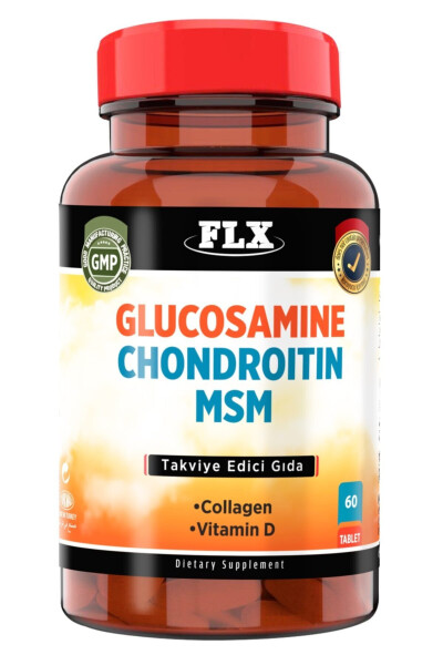 60 Tablet Glucosamine Chondroitin MSM Vitamin D Collagen Glucosamine - 3