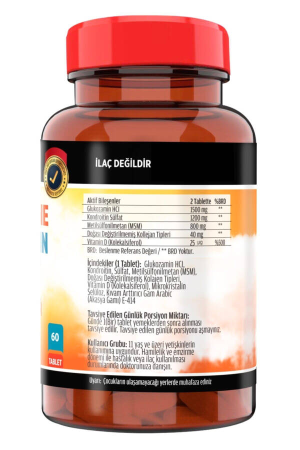 60 Tablet Glukozamin Kondroitin MSM Vitamin D Kolajen Glukozamin - 4