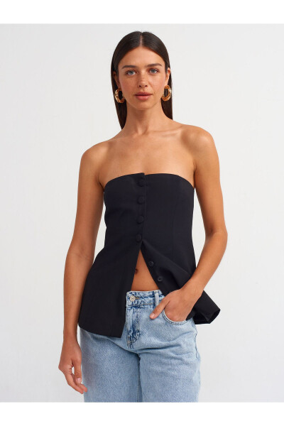 60549 Strapless Top - Black - 4