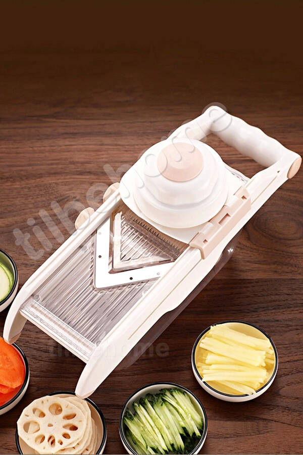 6+5 Settings Lemon Zester Vegetable Finger Potato Slicer Grater Julienne Chips Slicing with Container - 9