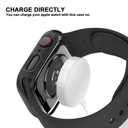 6'lı Sert PC Kılıf + Temperli Cam Ekran Koruyucu 44mm Apple Watch SE(2. Nesil) Serisi 6/SE/5/4 için, Rontion Ultra İnce Çizilmeye Dayanıklı Tam Koruyucu Çerçeve iWatch 44mm Aksesuarları - 5