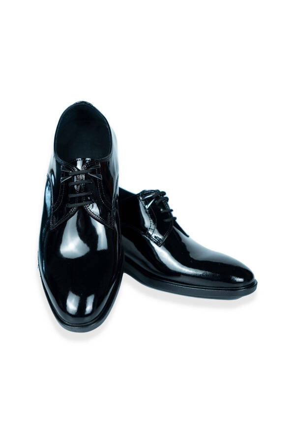 7/ 9 Cm Height Increasing Hidden Heel Handmade Accessory Oxford Patent Leather Men's Shoes Groom Shoes - 14