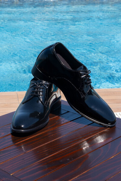 7/ 9 Cm Height Increasing Hidden Heel Handmade Accessory Oxford Patent Leather Men's Shoes Groom Shoes - 1