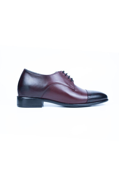 7/ 9 Cm Height Increasing Hidden Heel Handmade Burgundy Oxford Shoes Groom Shoes - 10