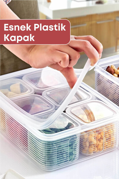 7 Piece Airtight Leakproof Storage Container Set - Breakfast Picnic Set - Freezer and Microwave Safe - 13