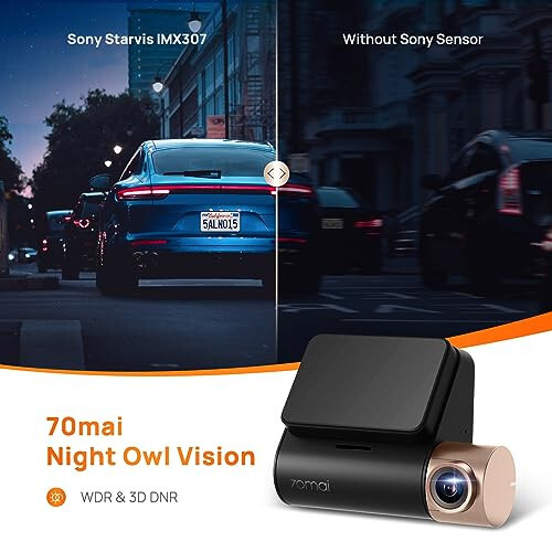 70mai Dash Cam Lite, 1080P Tam HD, Akıllı Araba Kamerası, Sony IMX307, Dahili G-Sensör, 130° Geniş Açı Görüş Alanı, WDR, Gece Görüşü, Döngü Kaydı - 3