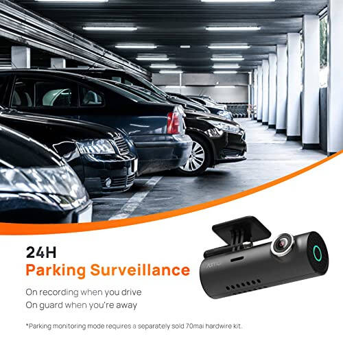 70mai Dash Cam M300, 1296P QHD, Встроенная WiFi Smart Dash Camera для автомобилей, 140° Широкоугольный FOV, WDR, Ночное видение, Мобильное приложение iOS/Android - 10