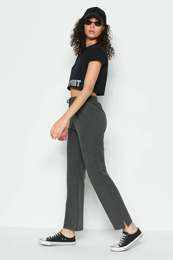 741 Anthracite Cuffed Spanish Leg Sweatpants - 1