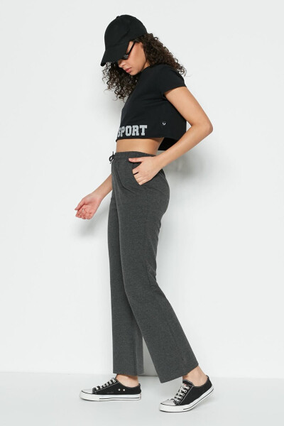 741 Anthracite Cuffed Spanish Leg Sweatpants - 4