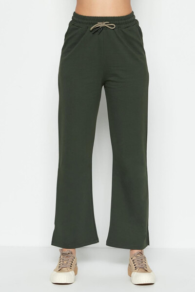 741 Khaki Jogger Pants with Spanish Leg - 3