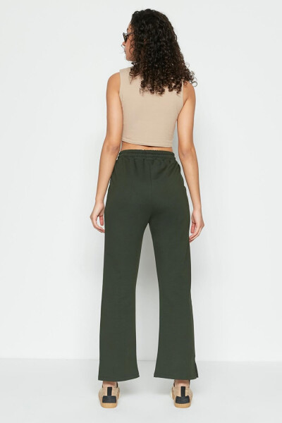 741 Khaki Jogger Pants with Spanish Leg - 4