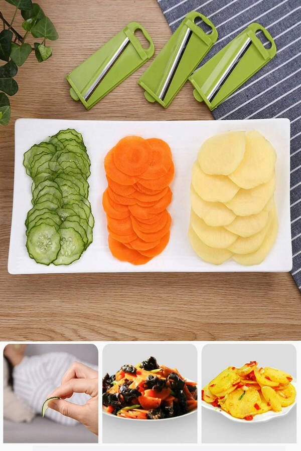 8 Blade Vegetable Potato Grater Mandoline Slicer with Container Luxury Dicer Grater Set - 10