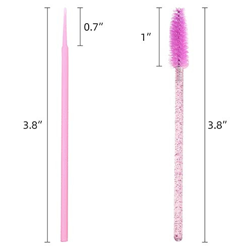 800 Adet Tek Kullanımlık Mikro Uygulama Fırçası ve Spoolie Kirpik/Kaş Uzatma, Maskara Çubuğu Tbestmax - 2