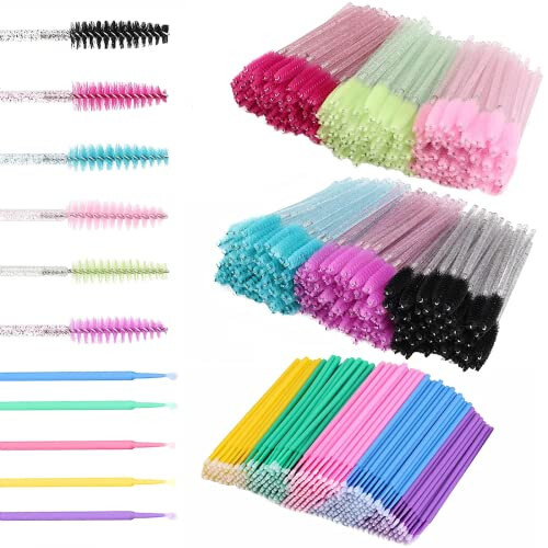 800 Pcs Disposable Micro Applicator Brush and Spoolies for Eyelash/Eyebrow Extension, Mascara Wands Tbestmax - 1