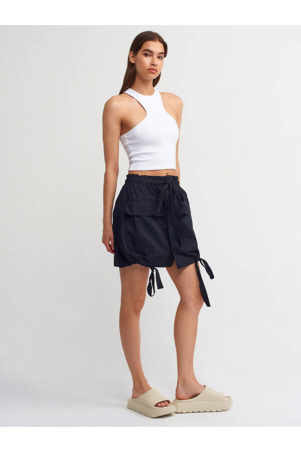 80851 Cargo Pocket Skirt - Black - 3