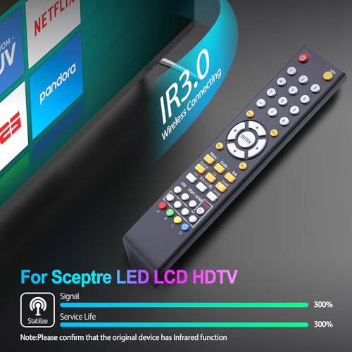 8142026670003C Evrensel Yedek Uzaktan Kumanda Tüm Sceptre TV LED LCD HDTV ile Uyumlu (8142026670003C) - 3