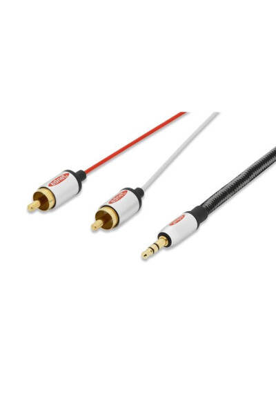 84542 2.5 Metre Ses Adaptör Kablosu 3.5mm Jack - 2 X RCA Stereo - 1