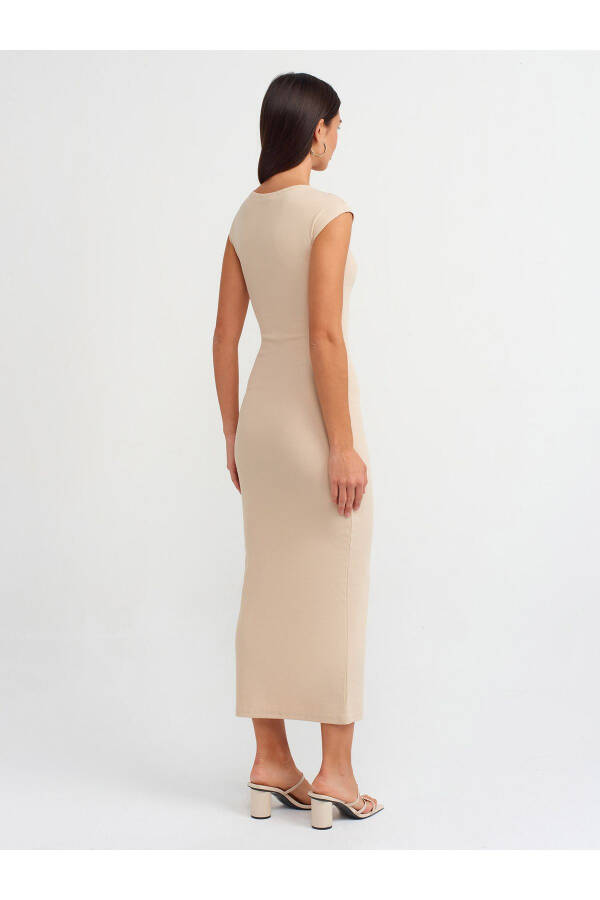 91126 Bodycon Dress - Light Beige - 14