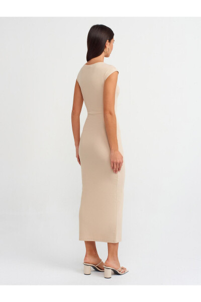 91126 Bodycon Dress - Light Beige - 10