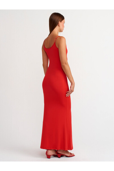 91175 Strapless Long Dress - K.Red - 14