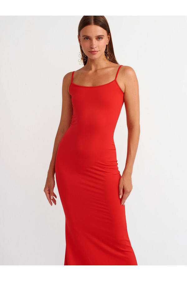 91175 Strapless Long Dress - K.Red - 15