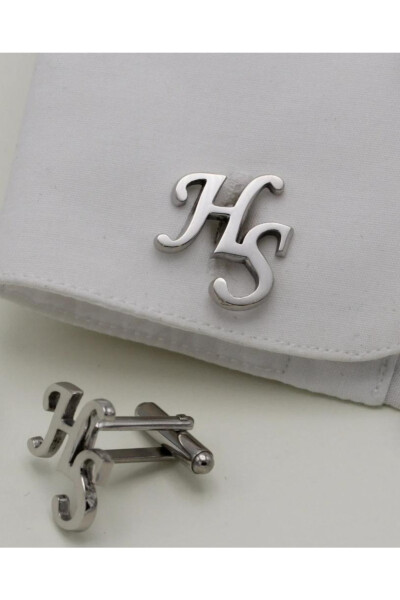 925 Sterling Silver Letter Cufflinks - 3