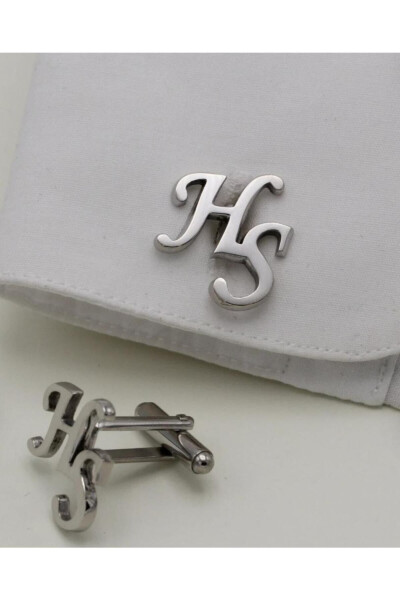 925 Sterling Silver Letter Cufflinks - 1