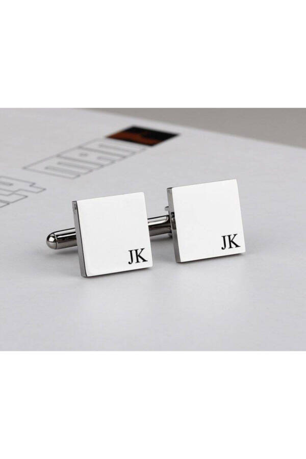 925 Sterling Silver Letter Cufflinks - 1